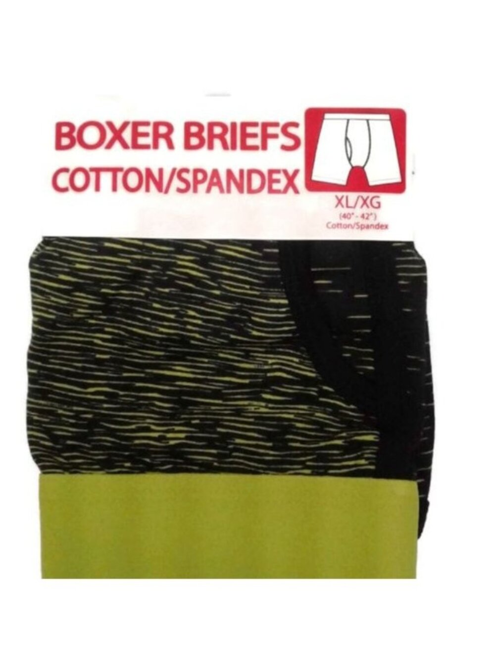 Boxer Briefs S 28 - 30 Cotton/Spandex Black Yellow Patterned Comfortable Stretch
